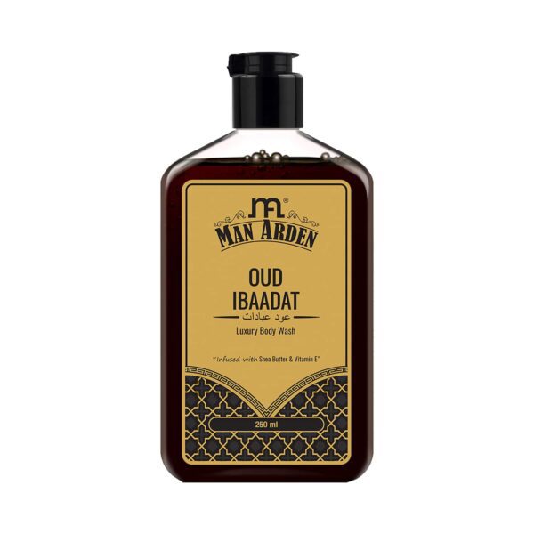 Man Arden Oud Ibaadat Luxury Body Wash Infused With Shea Butter & Vitamin E (250ml) - Man Arden
