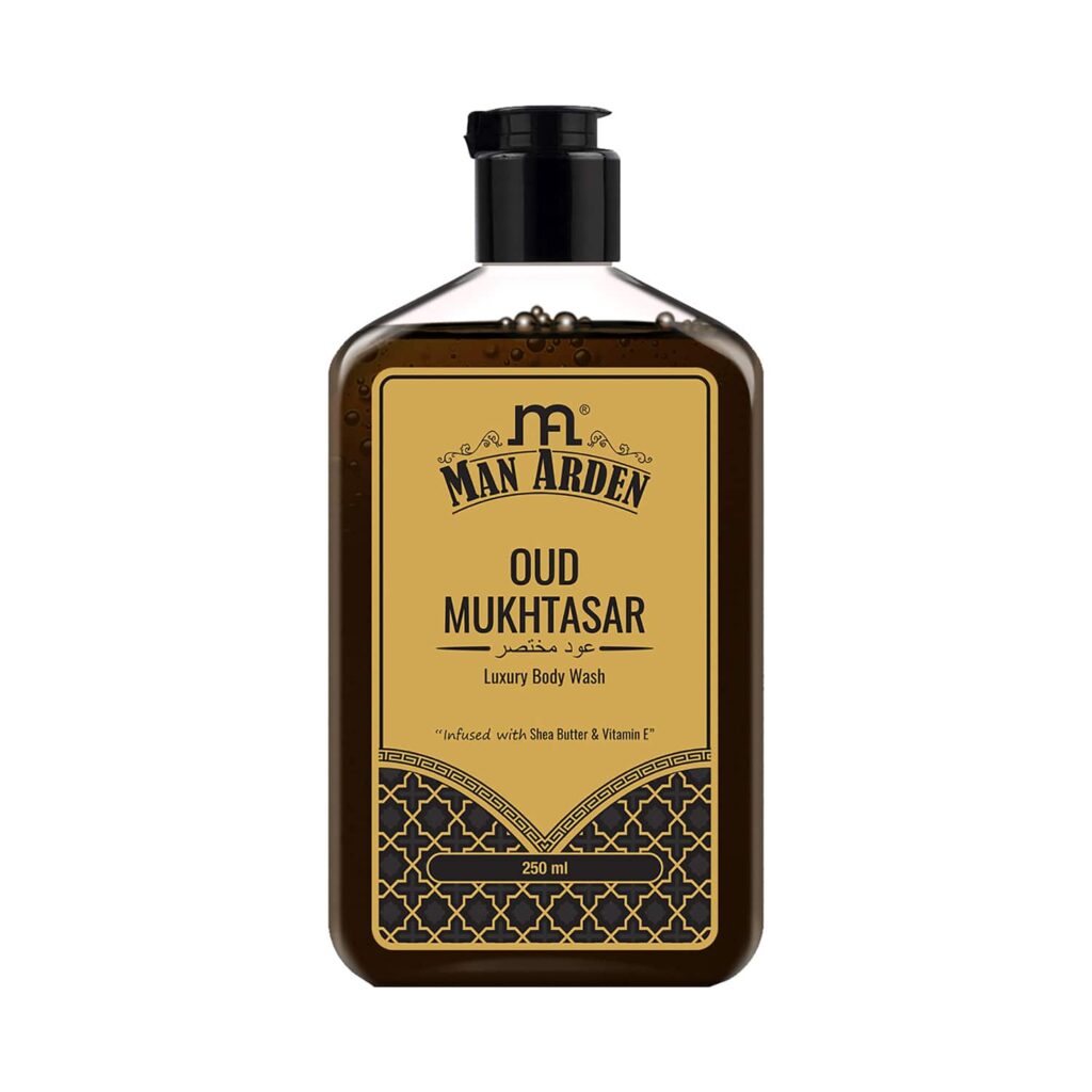 Man Arden Oud Mukhtasar Luxury Body Wash Infused With Shea Butter & Vitamin E (250ml) - Man Arden