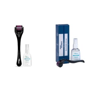 Man Matters 1.00 mm Derma Roller with Disinfectant | With 540 Titanium Alloy Needles | Promotes Bea,Man Matters Derma Roller with Disinfectant | 540 Micro 0.5mm Titanium Alloy...