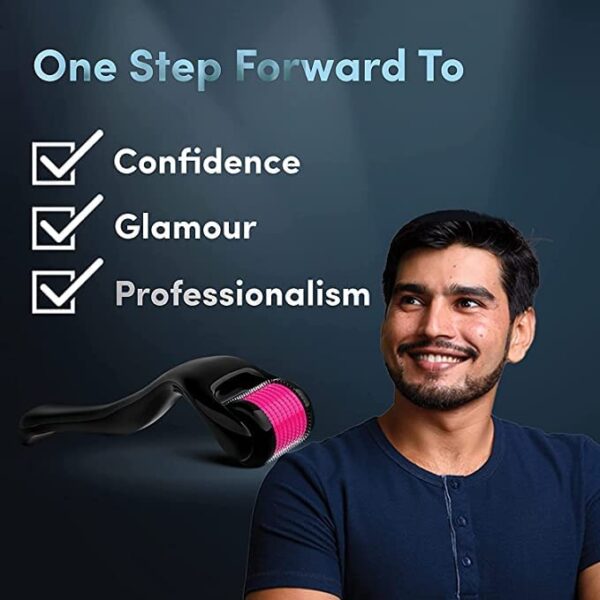 Manav Acupressure Products Derma Roller With 540 Titanium Alloy Needles 0.5 mm,Promotes Beard Growth, Hair Regrowth & Reduces Acne (1.5 mm)