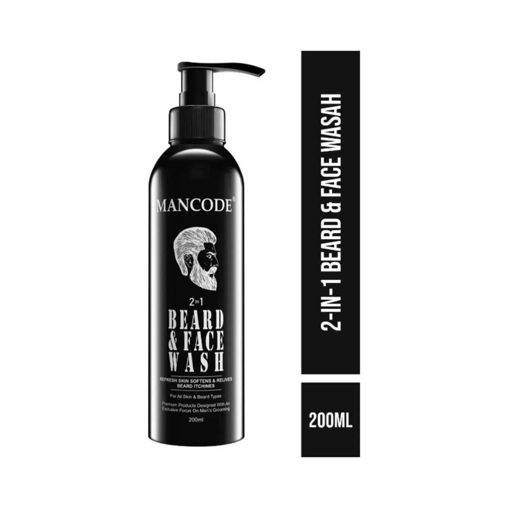 Mancode 2-In-1 Beard & Face Wash - (200ml) - Mancode