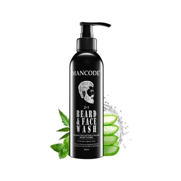 Mancode 2-In-1 Beard & Face Wash - (200ml) - Mancode