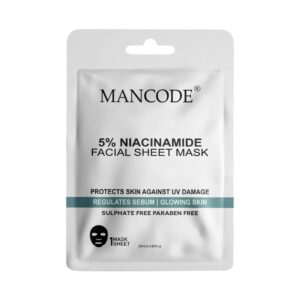 Mancode 5% Niacinamide Facial Sheet Mask For All Skin Types (25 ml) - Mancode