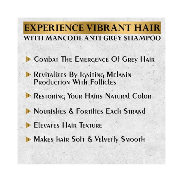 Mancode Anti Grey Shampoo For Men (250 gm) - Mancode