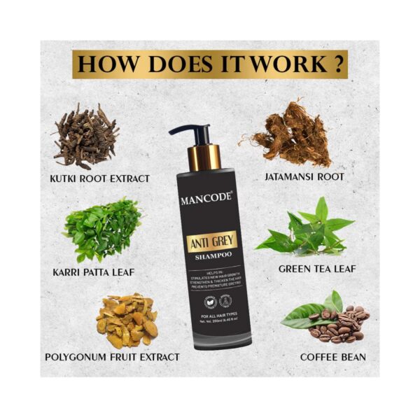 Mancode Anti Grey Shampoo For Men (250 gm) - Mancode