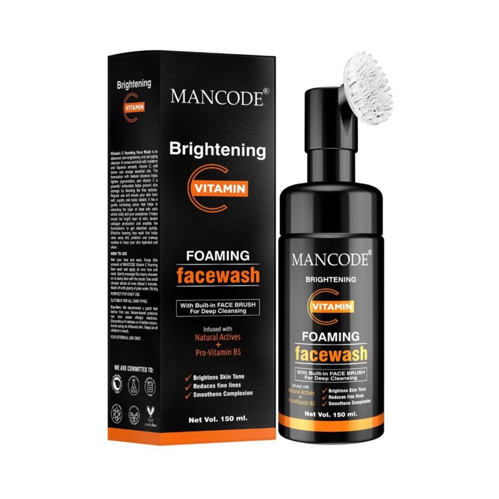 Mancode Brightening Vitamin C Foaming Face Wash (150ml) - Mancode