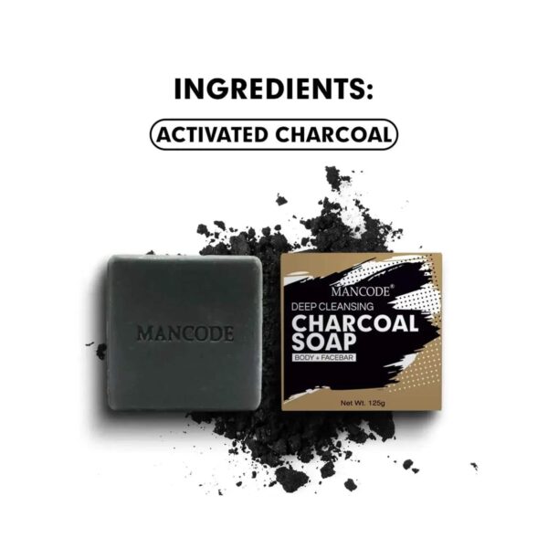 Mancode Charcoal Deep Cleansing Soap - (125g) - Mancode