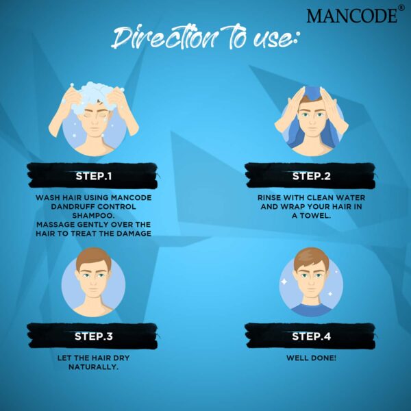Mancode Dandruff Control Hair Shampoo (200ml) - Mancode