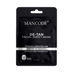 Mancode De-Tan Facial Sheet Mask For All Skin Types (25 ml) - Mancode
