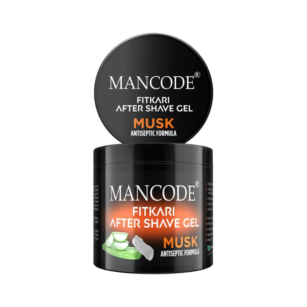 Mancode Fitkari After Shave Gel Musk Antiseptic Formula (100g) - Mancode