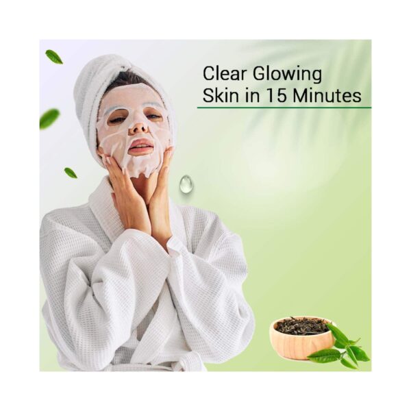 Mancode Green Tea Facial Sheet Mask For All Skin Types (25 ml) - Mancode