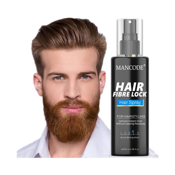 Mancode Hair Fibre Lock Lightweight Hair Spray For Hair Styling Delivers Instant Hold (100 ml) - Mancode