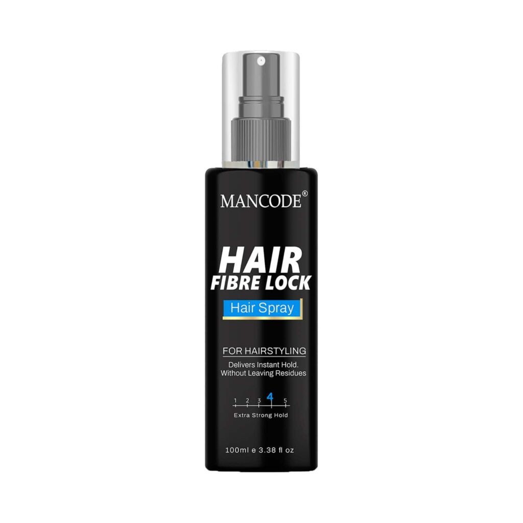 Mancode Hair Fibre Lock Lightweight Hair Spray For Hair Styling Delivers Instant Hold (100 ml) - Mancode