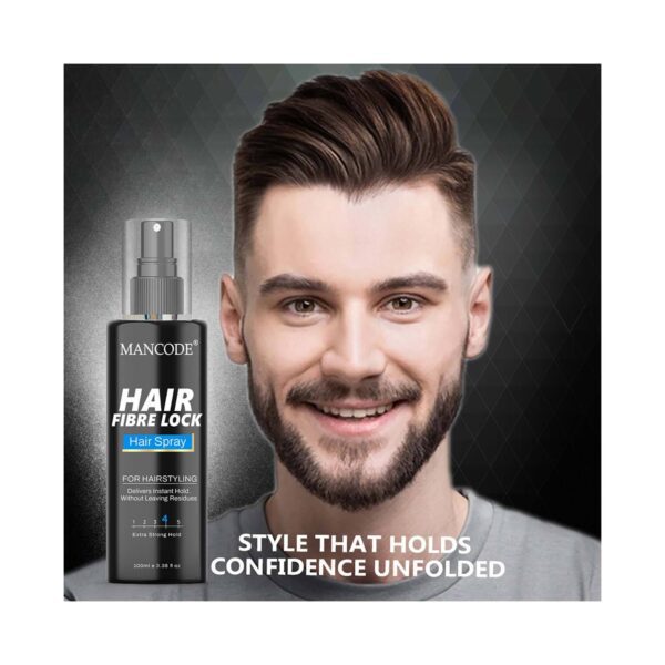 Mancode Hair Fibre Lock Lightweight Hair Spray For Hair Styling Delivers Instant Hold (100 ml) - Mancode