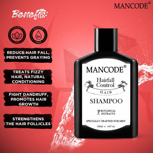Mancode Hairfall Control Hair Shampoo (200ml) - Mancode