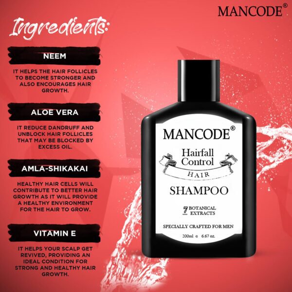 Mancode Hairfall Control Hair Shampoo (200ml) - Mancode