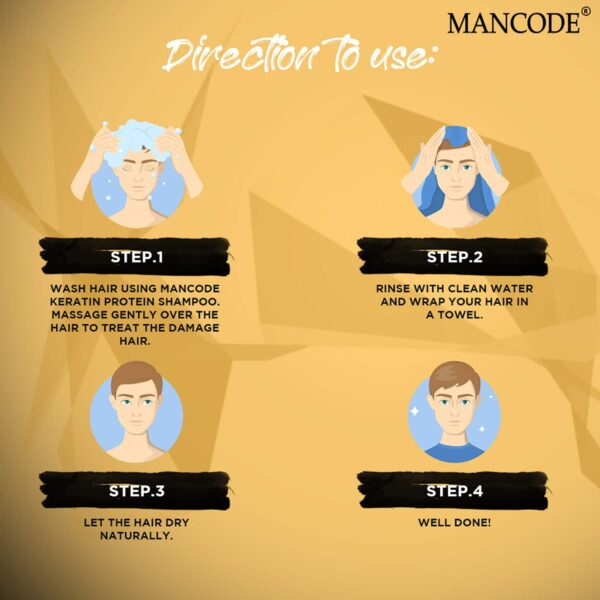 Mancode Keratin Protein Hair Shampoo (200ml) - Mancode