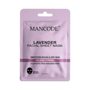 Mancode Lavender Facial Sheet Mask For All Skin Types (25 ml) - Mancode