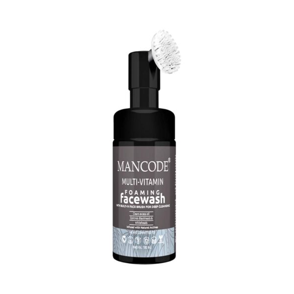 Mancode Multi Vitamin Foaming Face Wash with Bult-IN Face Brush (100 ml) - Mancode