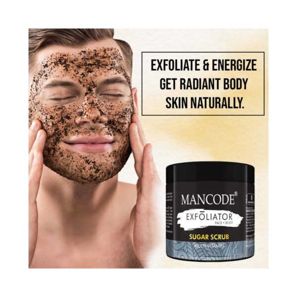 Mancode Multi Vitamin Sugar Face & Body Scrub (125 g) - Mancode