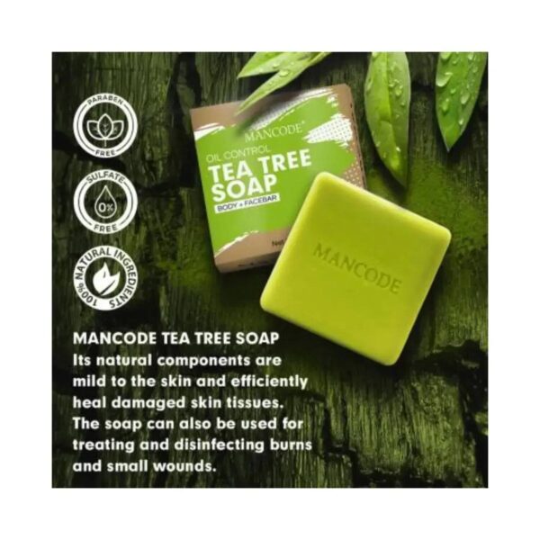 Mancode Oil Control Tea Tree Soap - (125g) - Mancode