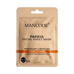 Mancode Papaya Facial Sheet Mask For All Skin Types (25 ml) - Mancode