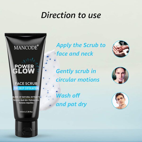 Mancode Power Glow Face Scrub for Men (100 g) - Mancode