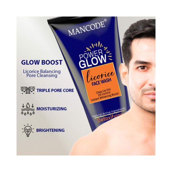 Mancode Power Glow with Licorice Face Wash For Men (100 ml) - Mancode