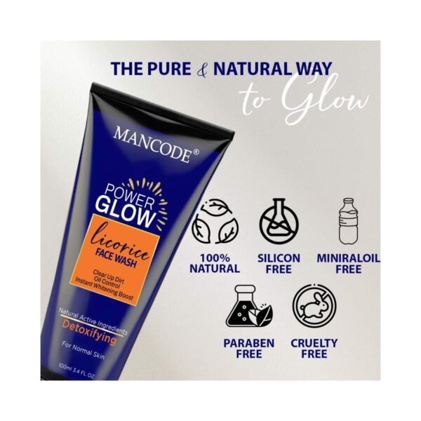 Mancode Power Glow with Licorice Face Wash For Men (100 ml) - Mancode