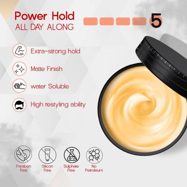 Mancode Power Wax Pro Hair Styling Cream Level 5 (100 ml) - Mancode