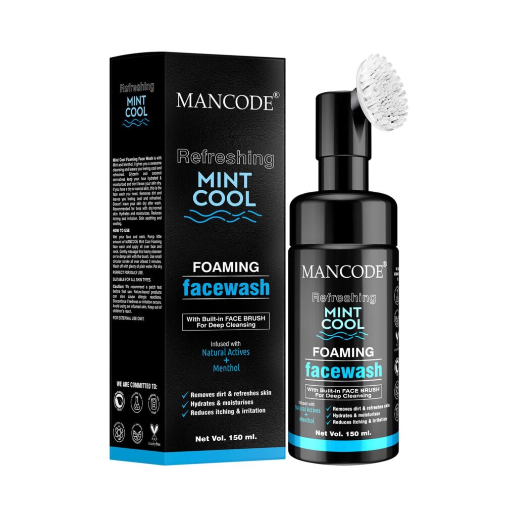 Mancode Refreshing Mint Cool Foaming Face Wash (150ml) - Mancode
