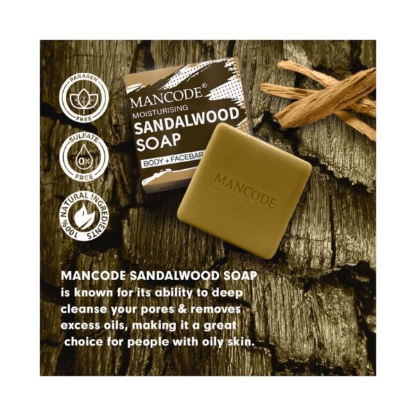 Mancode Refreshing Sandalwood Soap For Men (125 g) - Mancode