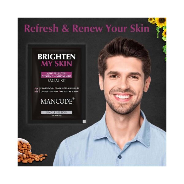 Mancode Skin Brightening Facial Kit For Men (6 pcs) - Mancode