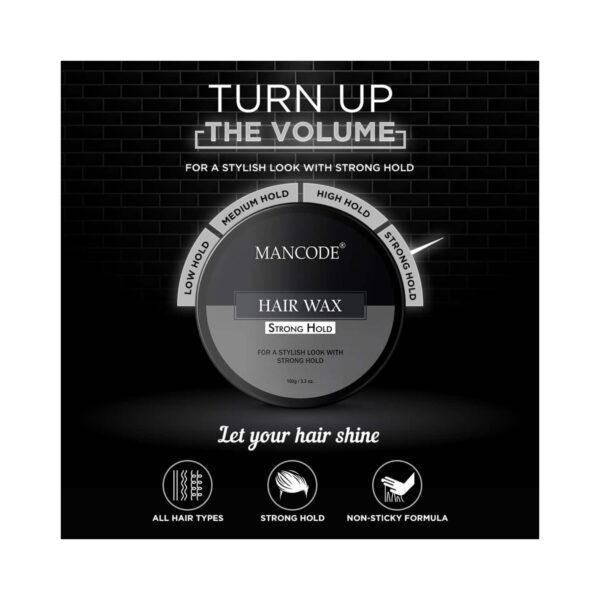 Mancode Strong Hold Hair Wax (100g) - Mancode