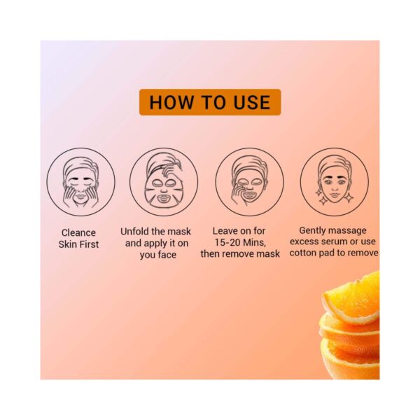 Mancode Vitamin C Facial Sheet Mask For All Skin Types (25 ml) - Mancode