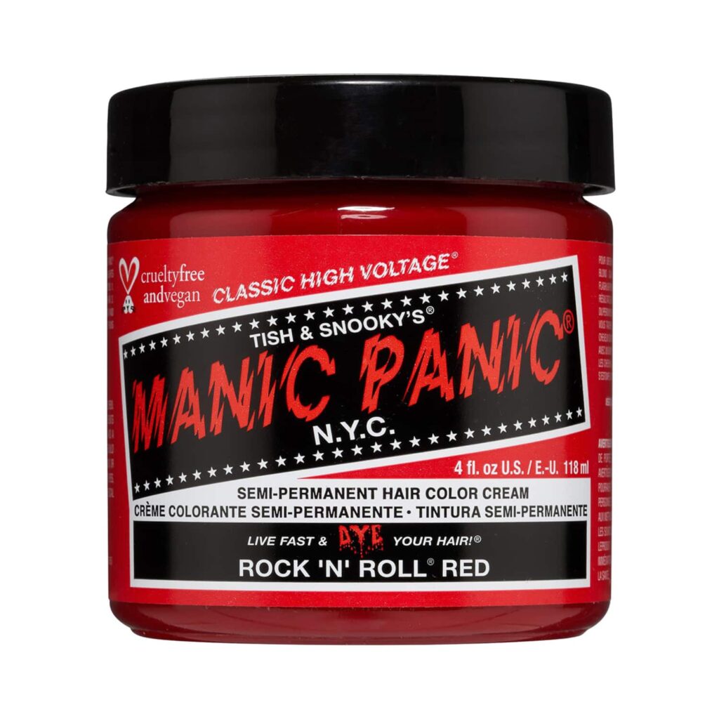 Manic Panic Classic High Voltage Semi Permanent Hair Color Cream - Rock'N'Roll Red (118ml) - Manic Panic