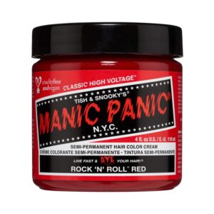 Manic Panic Classic High Voltage Semi Permanent Hair Color Cream - Rock'N'Roll Red (118ml) - Manic Panic