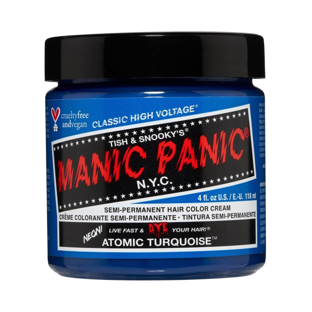 Manic Panic Classic High Voltage Semi Permanent Hair Color Cream - Atomic Turquoise (118ml) - Manic Panic