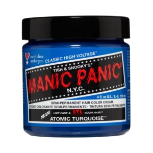 Manic Panic Classic High Voltage Semi Permanent Hair Color Cream - Atomic Turquoise (118ml) - Manic Panic