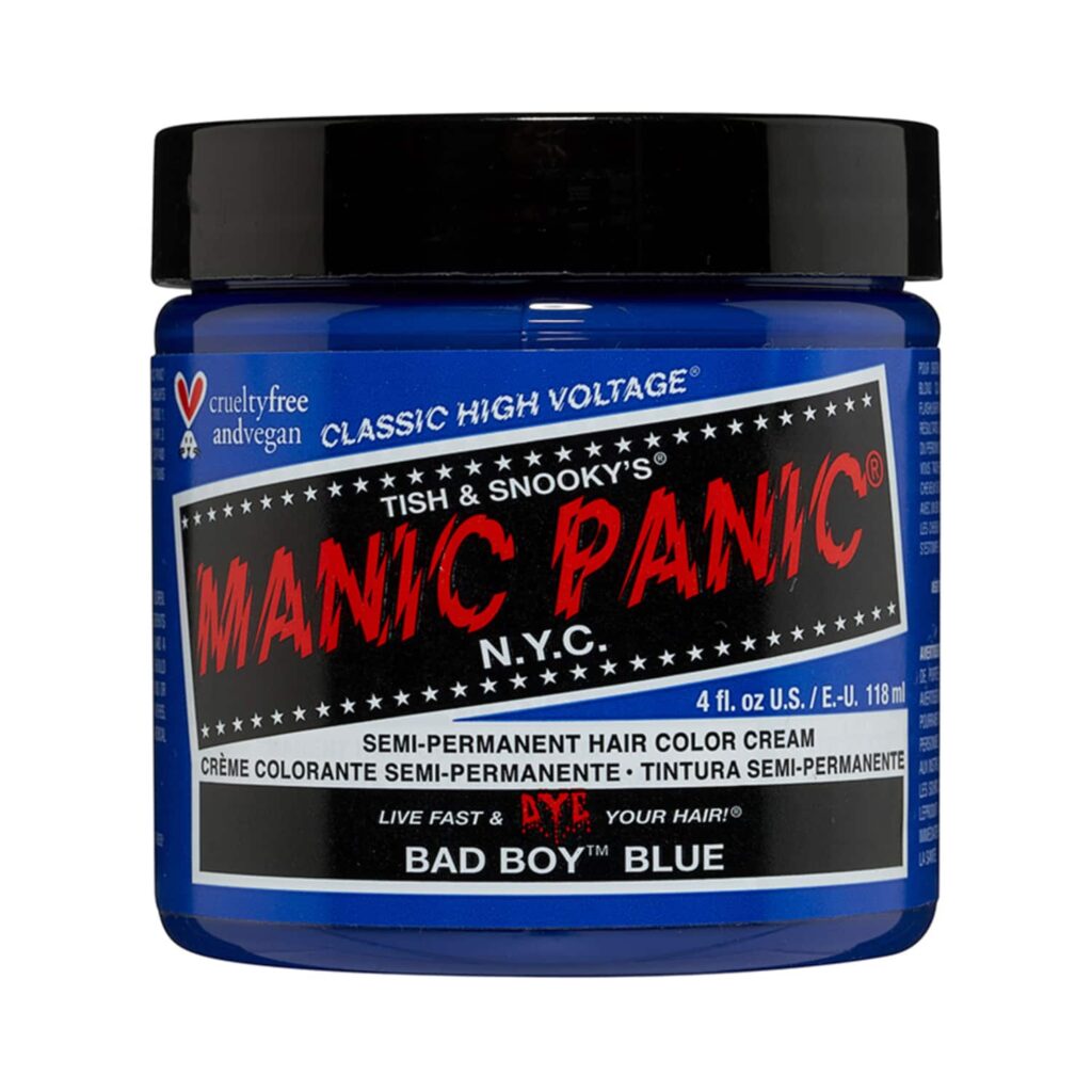 Manic Panic Classic High Voltage Semi Permanent Hair Color Cream - Bad Boy Blue (118ml) - Manic Panic
