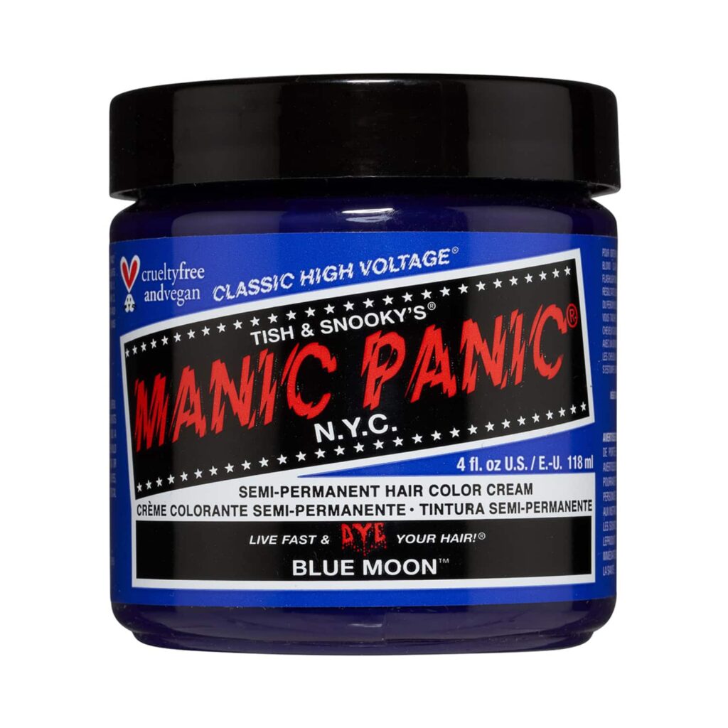 Manic Panic Classic High Voltage Semi Permanent Hair Color Cream - Blue Moon (118ml) - Manic Panic