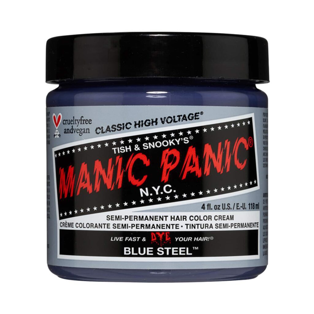 Manic Panic Classic High Voltage Semi Permanent Hair Color Cream - Blue Steel (118ml) - Manic Panic