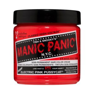 Manic Panic Classic High Voltage Semi Permanent Hair Color Cream - Electric Pink Pussycat (118ml) - Manic Panic