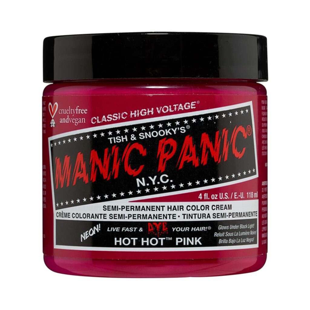 Manic Panic Classic High Voltage Semi Permanent Hair Color Cream - Hot Hot Pink (118ml) - Manic Panic