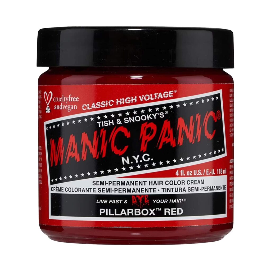 Manic Panic Classic High Voltage Semi Permanent Hair Color Cream - Pillarbox Red (118ml) - Manic Panic