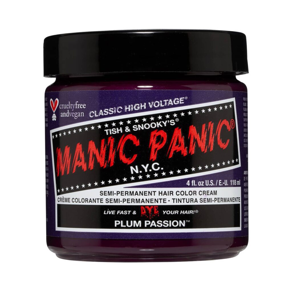 Manic Panic Classic High Voltage Semi Permanent Hair Color Cream - Plum Passion (118ml) - Manic Panic