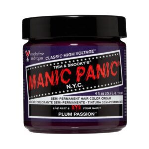 Manic Panic Classic High Voltage Semi Permanent Hair Color Cream - Plum Passion (118ml) - Manic Panic
