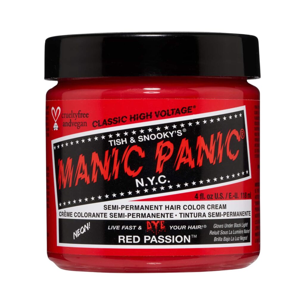 Manic Panic Classic High Voltage Semi Permanent Hair Color Cream - Red Passion (118ml) - Manic Panic