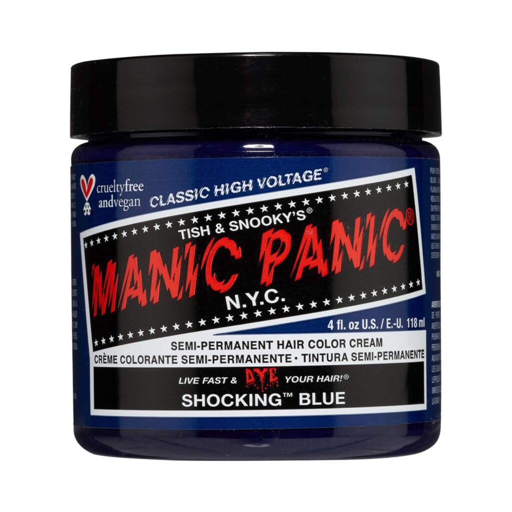 Manic Panic Classic High Voltage Semi Permanent Hair Color Cream - Shocking Blue (118ml) - Manic Panic