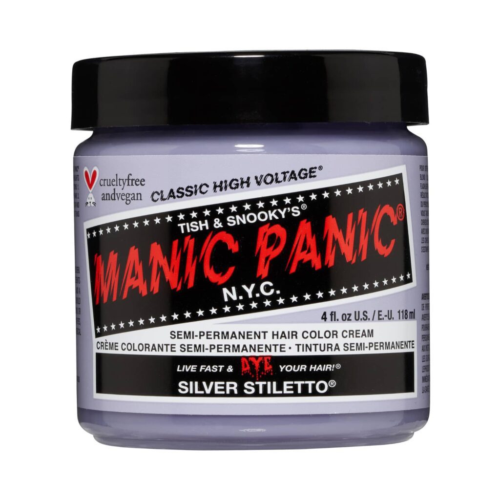 Manic Panic Classic High Voltage Semi Permanent Hair Color Cream - Silver Stiletto (118ml) - Manic Panic